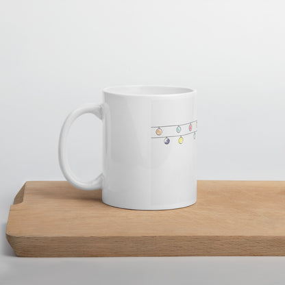 White glossy mug