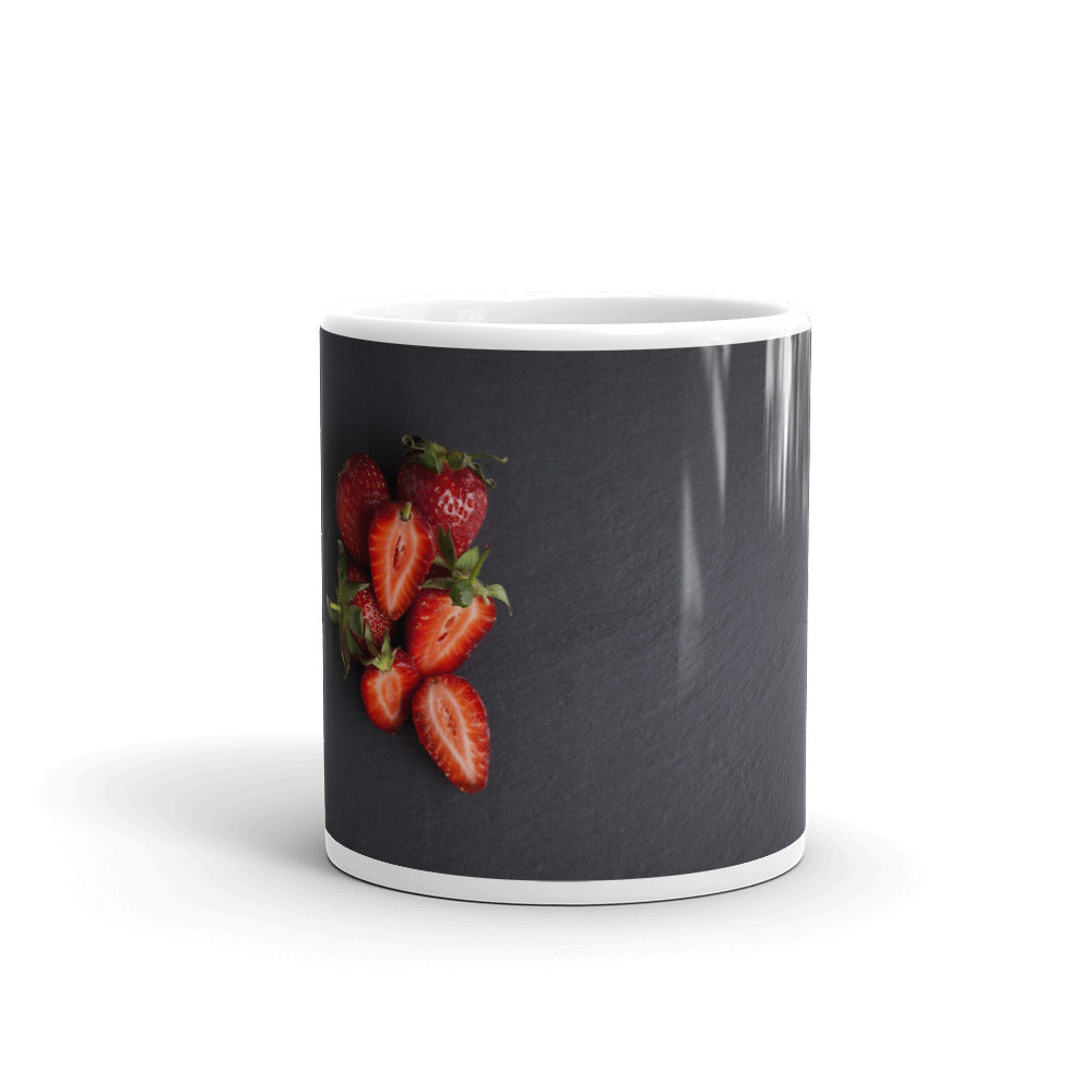 White glossy mug