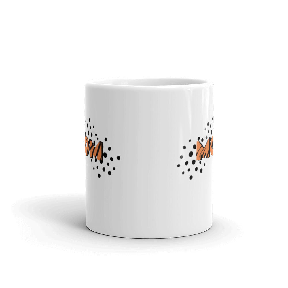 White glossy mug