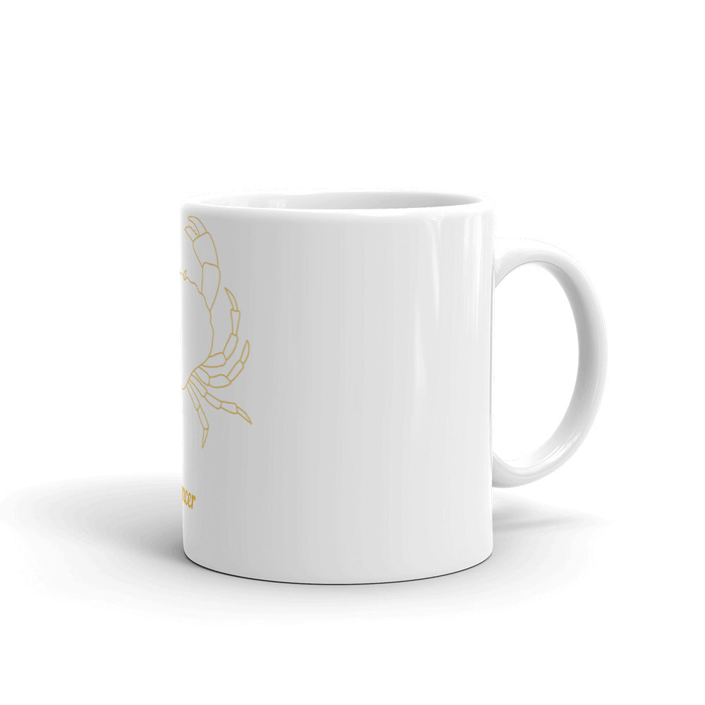 White glossy mug