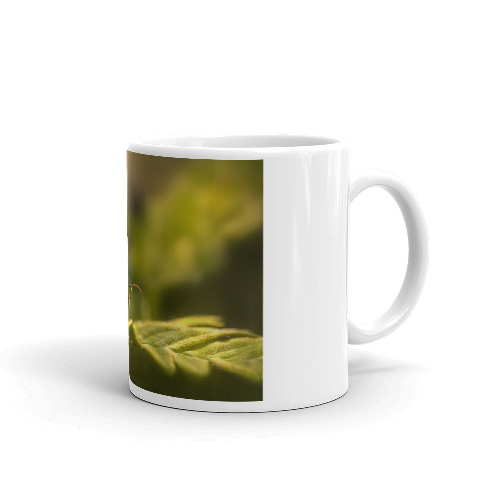 White glossy mug