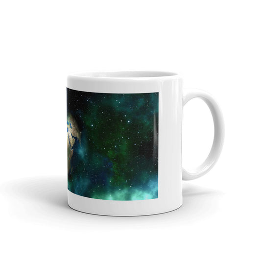 White glossy mug