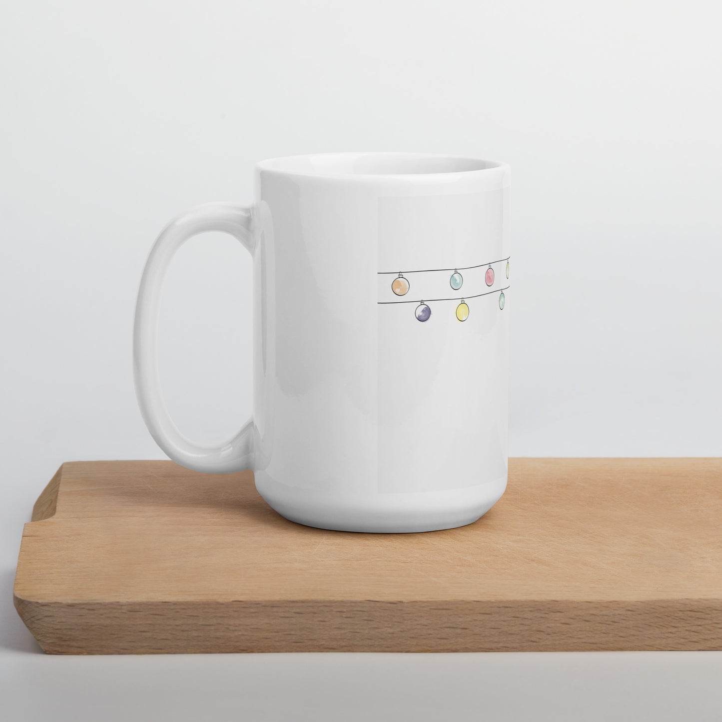 White glossy mug