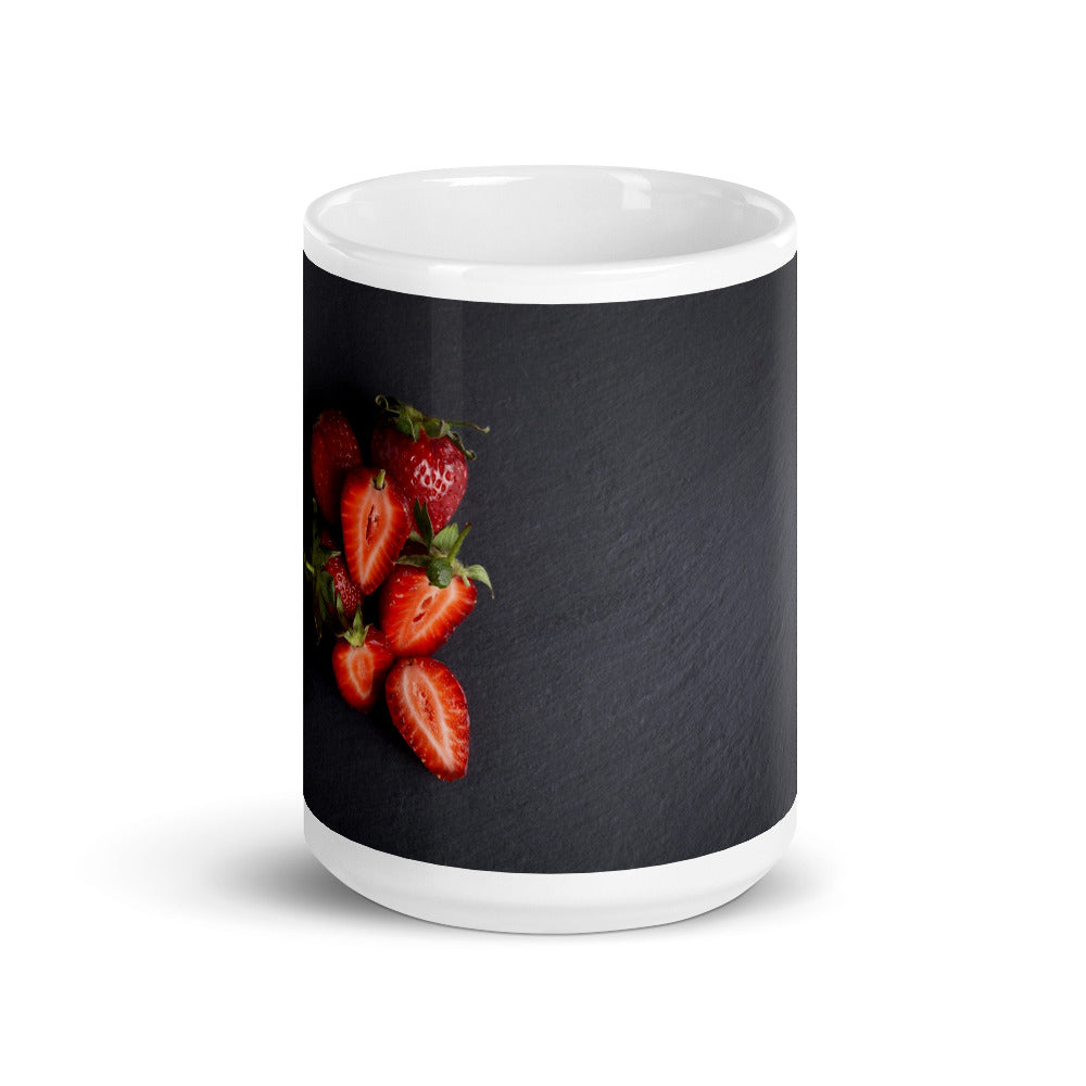 White glossy mug