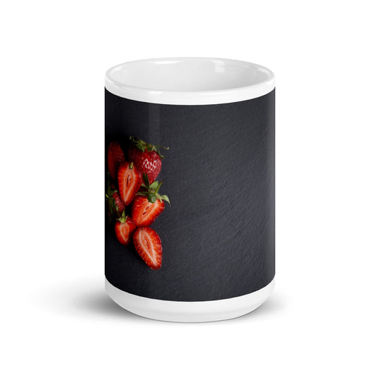 White glossy mug