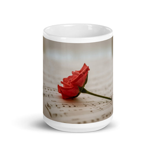 White glossy mug