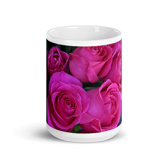 White glossy mug