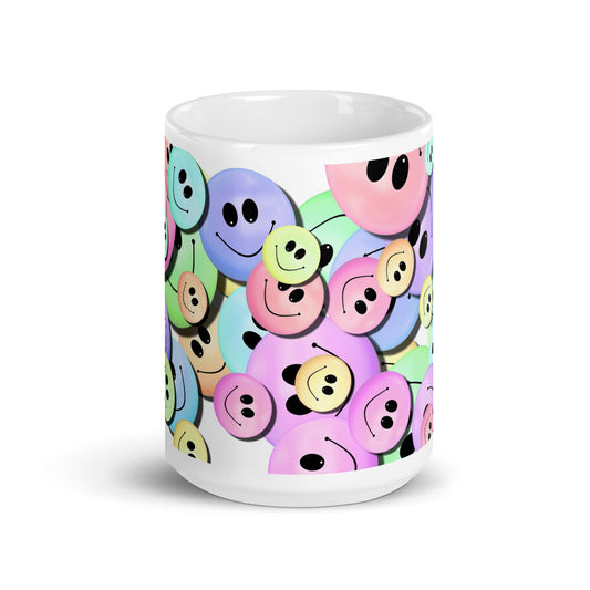 White glossy mug