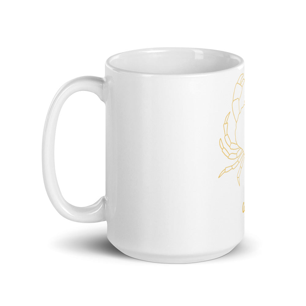 White glossy mug