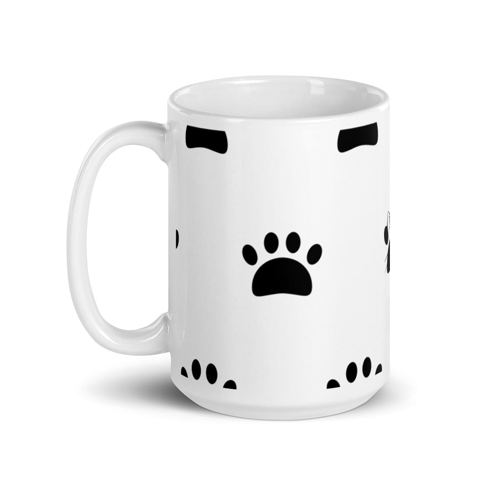 White glossy mug