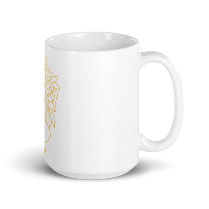 White glossy mug